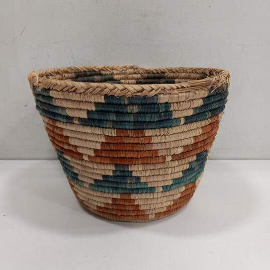 Handmade Colorful Woven Basket image number 2
