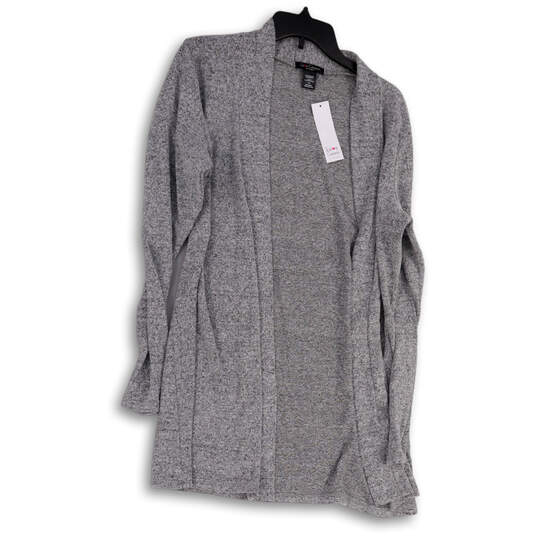 NWT Womens Gray Long Sleeve Knitted Open Front Cardigan Sweater Size 1X image number 1