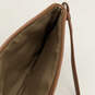Womens Brown Suede Stitched Charm Zipper Classic Wristlet Wallet image number 3