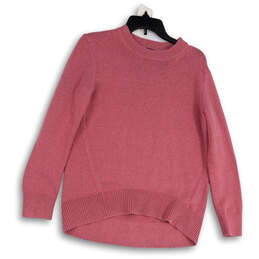 Womens Pink Crew Neck Long Sleeve Knitted Pullover Sweater Size Small