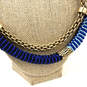 Designer Stella & Dot Multicolor Marine Collar Seed Beaded Chain Necklace image number 4