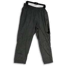 Mens Gray Flat Front Elastic Waist Pull-On Activewear Sweatpants Size XXL