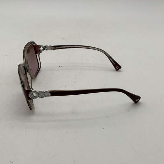 Womens HC 8009 Purple Full Rim Gradient Lens Square Sunglasses With Case image number 5