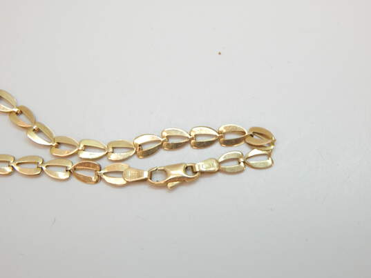 14K Yellow Gold Oval Chain Link Bracelet FOR REPAIR 3.2g image number 2