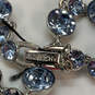 Designer Givenchy Silver-Tone Blue Stone Clasp Fashionable Chain Bracelet image number 4