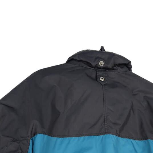 Womens Blue Gray Reversible Radial Sleeve Full-Zip Windbreaker Jacket Sz XL image number 4