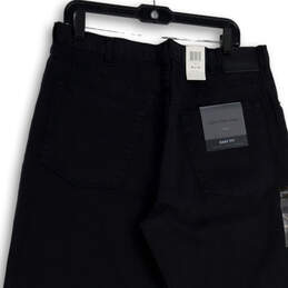 NWT Mens Black Denim Dark Wash Easy Fit Tapered Leg Jeans Size 36x32 alternative image