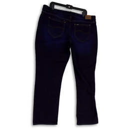 Womens Blue Denim Medium Wash Pocket Stretch Straight Leg Jeans Size 20M alternative image