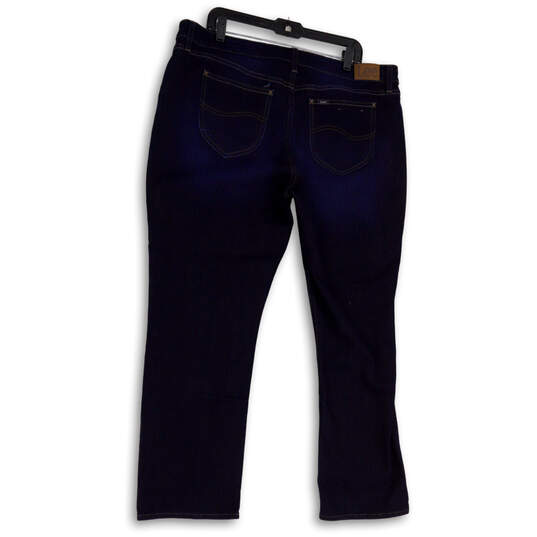 Womens Blue Denim Medium Wash Pocket Stretch Straight Leg Jeans Size 20M image number 2