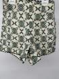 Womens Green Beige Geometric Embroidered Chino Shorts Size XS T-0528888-S image number 2