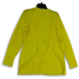 NWT Womens Yellow Knitted Long Sleeve Open Front Cardigan Sweater Size L alternative image