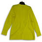 NWT Womens Yellow Knitted Long Sleeve Open Front Cardigan Sweater Size L image number 2