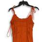 NWT Free People Womens Athena Orange Ruched Back Zip Sheath Dress Size 4 image number 4