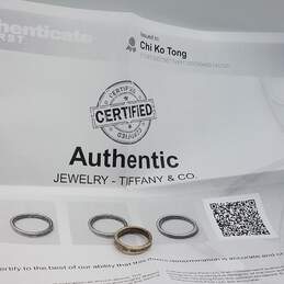 Authentic Tiffany & Co. Sterling Silver 1837 Band Sz 5 1/2 Ring W/COA 3.9g alternative image