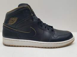 Air Jordan 1 Retro Mid Black/Metallic Gold Shoes Men's Size 13 (Authenticated)