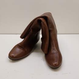 Steven New York Intyce Brown Leather Riding Knee Boots Shoes Women's Size 9.5 M alternative image