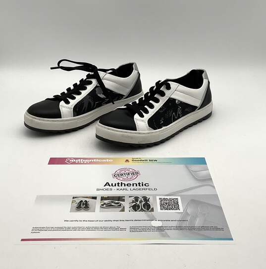 Karl Lagerfeld Women’s Size 8 Black and White Shoes image number 1