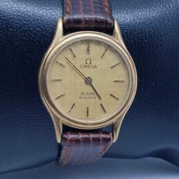 Omega 1365 24mm De Ville Quartz Gold Dial Vintage Ladies Watch 13g alternative image