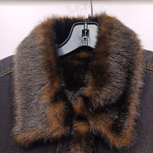 Women's Fur Lined Jean Jacket image number 3