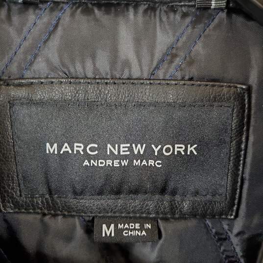 Marc New York Men Black Faux Leather Jacket M NWT image number 3