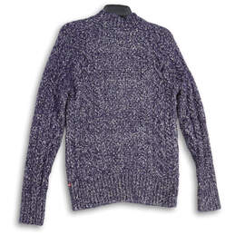Womens Purple Knitted Crew Neck Long Sleeve Pullover Sweater Size Medium alternative image