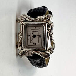 Designer Brighton Daytona Black Leather Strap Analog Dial Quartz Wristwatch
