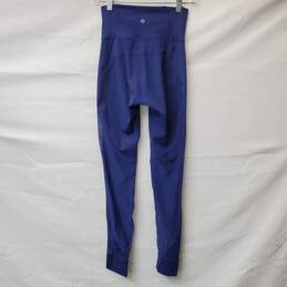 Lululemon High Waist Full Length Mesh Panel Navy Pants Tights Size 4