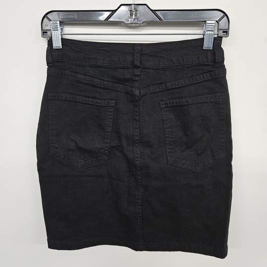 Guanyy Black Jean Skirt image number 2
