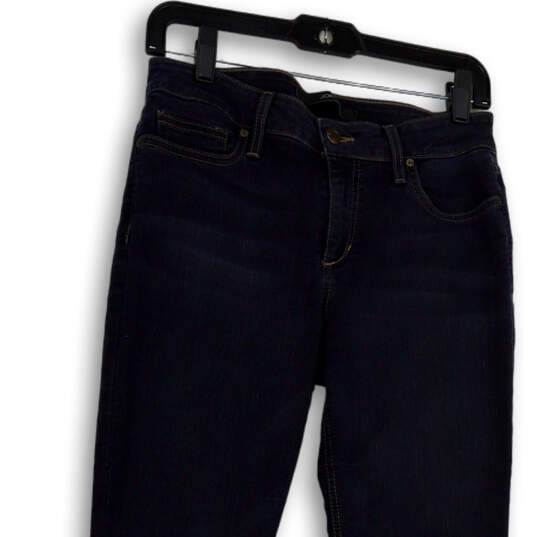 Womens Blue Denim Dark Wash Pockets Stretch Skinny Leg Jeans Size W29 image number 3