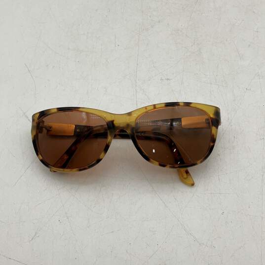 Ralph Lauren Womens Yellow Black Tortoise Full Frame Wayfarer Sunglasses image number 1