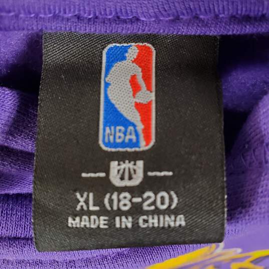NBA Men Purple/Yellow Hoodie Sz XL NWT image number 2