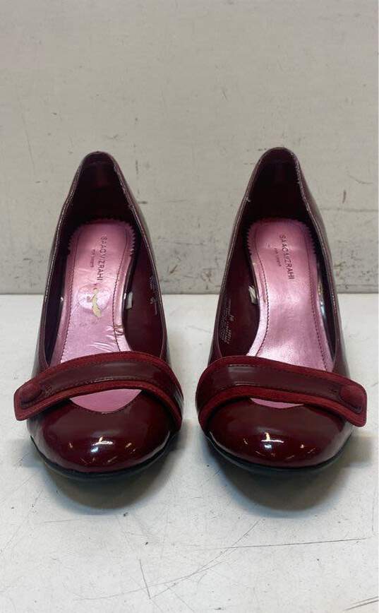 Isaac Mizrahi Burgundy Mary Jane Pump Heels Shoes Size 9.5 B image number 3