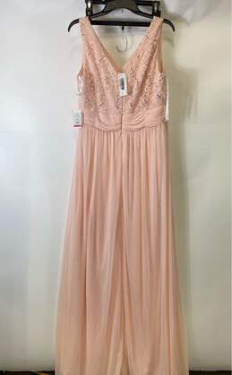 NWT David's Bridal Womens Pink Sleeveless Sequin Empire Waist Maxi Dress Size 14 alternative image