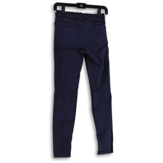 Womens Blue Denim Medium Wash 5-Pocket Design Skinny Leg Jeans Size 25 image number 2