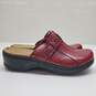 Clarks Hayla Marina Red Leather Clogs Women's Size 9.5 image number 1