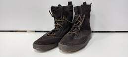 Keds Brown Fleece Lined Leather Lace Up Boots Size 10