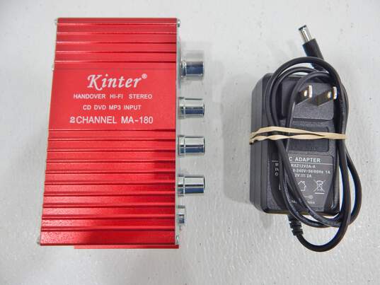 Kinter Brand MA-180 Model 2-Channel Handover Hi-Fi Stereo CD DVD MP3 Input w/ Power Adapter image number 1