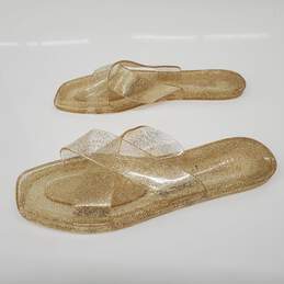 Anthropologie Matisse Gold Glitter Jelly Sandals Women's Size 10 alternative image