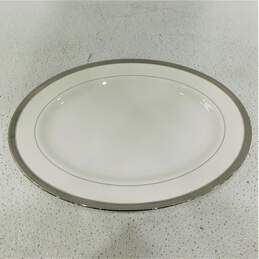 Waterford Fine China Newgrave Platinum Oval Serving Platter 15.25 inch No. 119982 alternative image