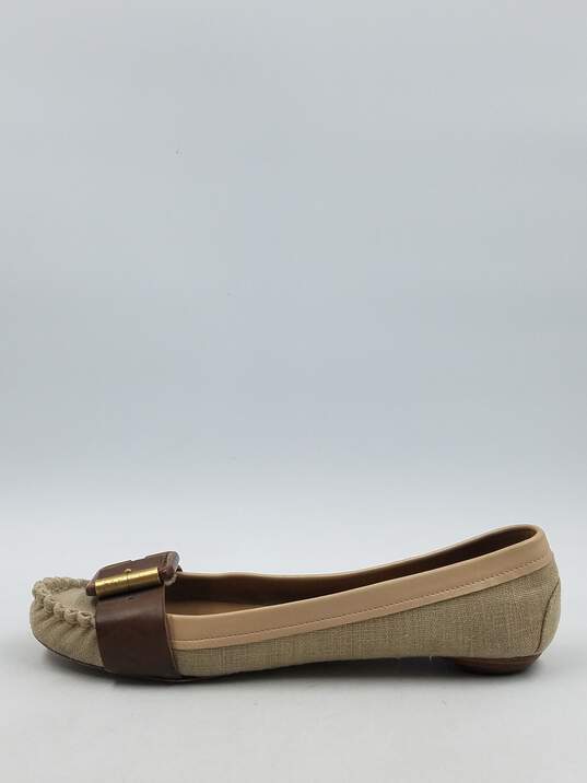 Authentic Chloé Taupe Buckle Flats W 11 image number 2
