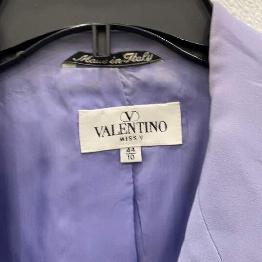 Valentino Womens Purple Peak Lapel Blazer And Skirt 2 Piece Set Size 44/10 w/COA image number 8