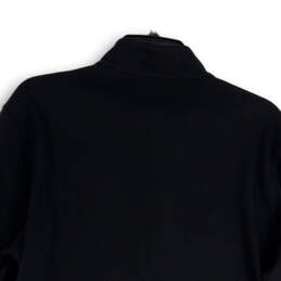 Mens Black Dri-Fit Mock Neck Long Sleeve Quarter Zip T-Shirt Size Large