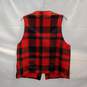 Filson Wool Plaid Button Up Red & Black Vest No Size image number 2