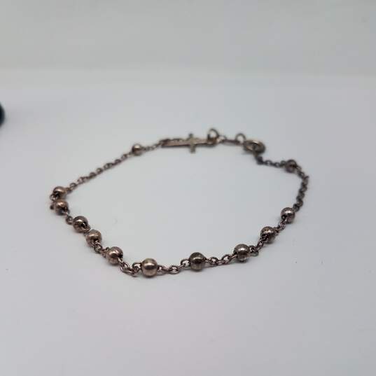 Sterling Silver Multi Gemstone 7, 7 1/2 Inch Bracelet Pendant Bundle 6pcs 12.9g image number 3