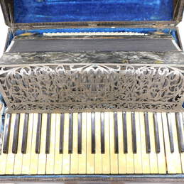 VNTG Unbranded 41 Key/120 Button Gray Piano Accordion w/ Hard Case alternative image
