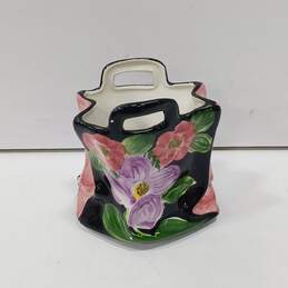 Lavorato Dipinto A Mano  Floral Ceramic Bag Planter Vase