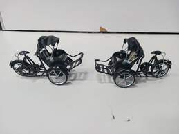 2pc Bundle of Vietnamese Mini Rickshaw Figures