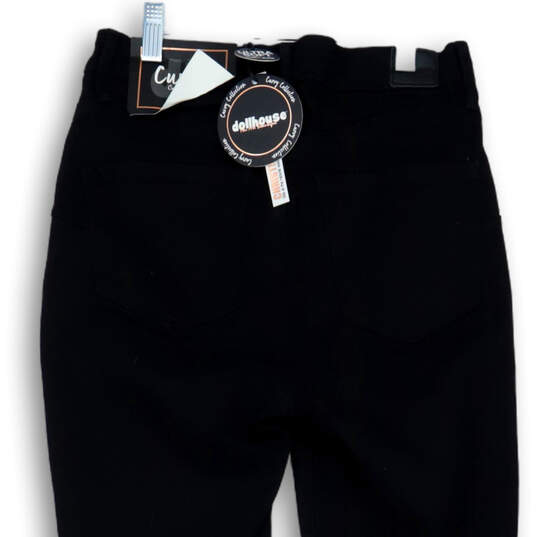 NWT Womens Black Dark Wash Flat Front Pockets Ultra Soft Jeggings Size 5/6 image number 4