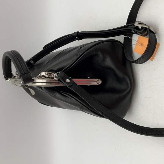 Gianni Conti Womens Black Silver Bottom Stud Adjustable Strap Crossbody Bag image number 4