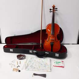 Cremona Fecit Anno Domini 19 Violin Instrument W/ Hard Storage Case